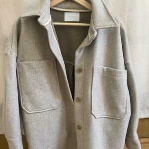 Oak + Fort oversized beige coat
